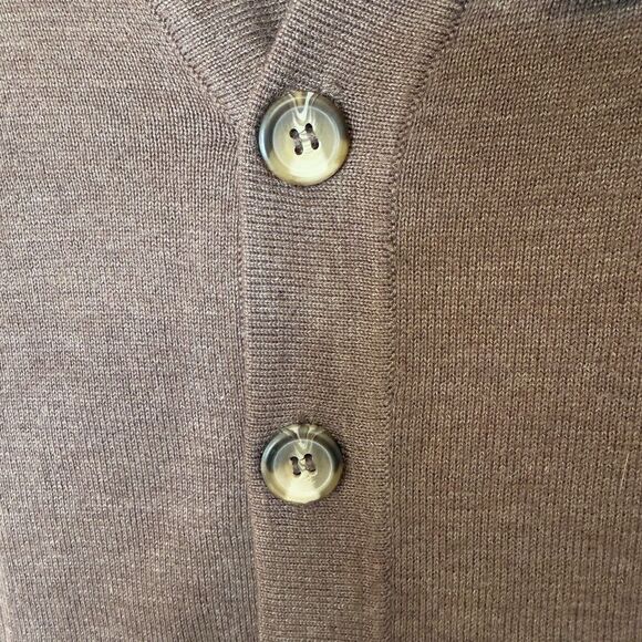 NWT Oscar De La Renta‎ 2012 Button Up Cardigan Sweater Brown Sz L - Picture 11 of 16